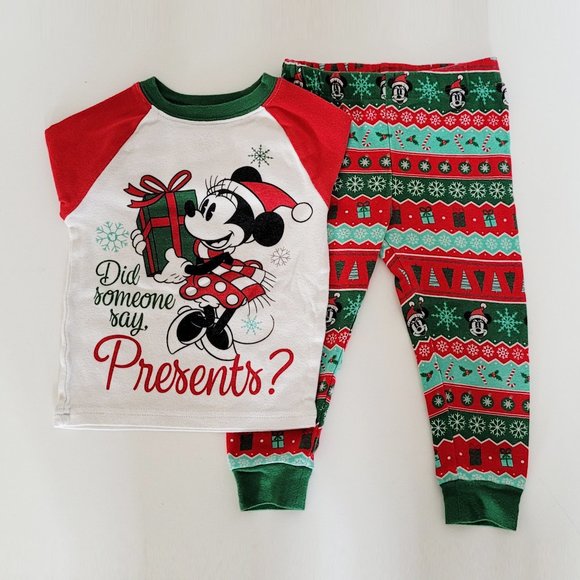 π3/$15 π Disney Minnie Mouse Christmas Pyjama Set - 2T